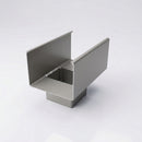 Aluminium Box Gutter Outlet 72×72mm to 135×100mm — RAL 7036