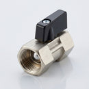 3/8" BSP Female Plated Brass Mini Ball Valve 41mm (view 2)