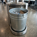 56 litre circular galvanised steel bin liner with handles