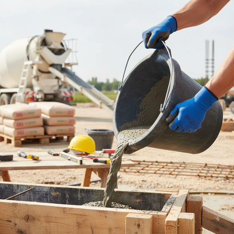Light Gray Heavy Duty 3 Gallon Builders Bucket - Professional Quality