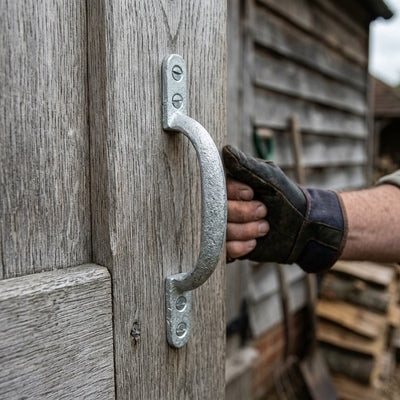 Galvanised Door Handle 6 Inch for Timber or Metal Doors
