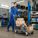Pressed Steel Fixed Castors With Black Polypropylene Wheel - 50mm to 100mm