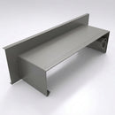 Aluminium Coping Stop End Upstand – Secret Fix — RAL 7036