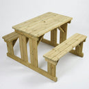 6-Seater Walk-In Wooden Picnic Bench, 30mm Timber with Umbrella Hole (view 2)