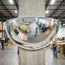 1150mm Diameter PMMA Quarter-Sphere Industrial Safety Mirror, 180°