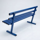 Steel park bench with optional backrest, galvanised (view 2)