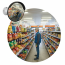 Rosy Brown Premium Wall Mounted Observation Mirror with Flexible Arm