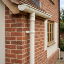 Traditional Aluminium Downpipe Sample — RAL 9010 / 63mmØ (in use)