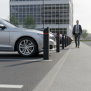 Light Slate Gray Premium Recycled Rubber Bollard with Pyramid or Sloped Head Styles