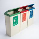 62–78 litre office recycling bin, plastisol steel, lift-off lid (view 2)