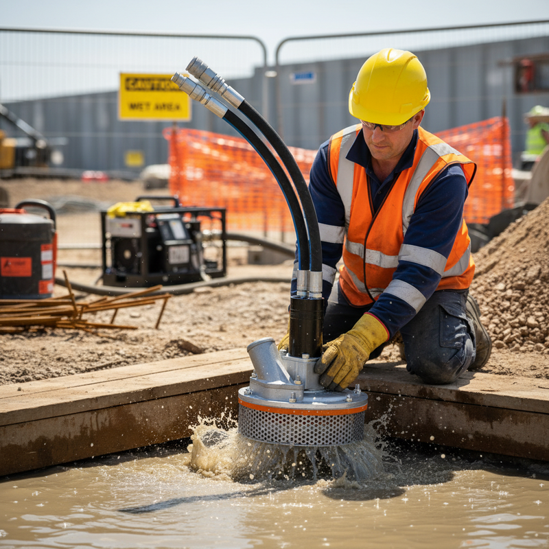 Rosy Brown High-Performance Hydraulic Submersible Pump with Low Maintenance