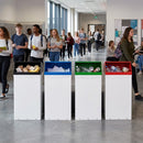 Hooded Open Top Metal Recycling Bin – 60–80 Litre Capacity