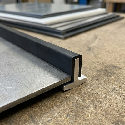 Square Rubber Edge Protector 22x10mm for 3mm Panels - 5m EPDM