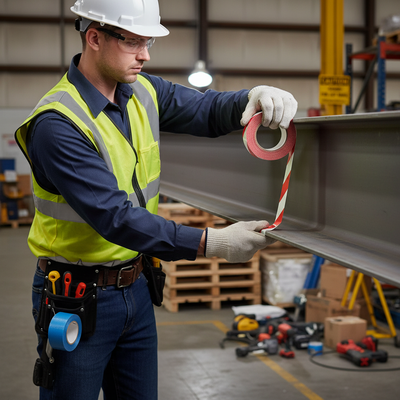 High-Performance Reflective Hazard Warning Tape - 2 Rolls for Safety