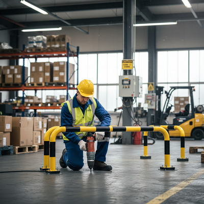 Heavy Duty FLEX Protection Guard - 640mm Height with Shock Absorption