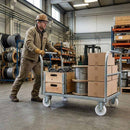 Pressed Steel Swivel Castors With White Nylon Wheel - 50mm & 75mm