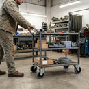 Rosy Brown 50mm Swivel Castor With Grey Rubber on Polypropylene Wheel & 4-Hole Top Plate - 60kg Load Capacity