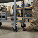 Dark Sea Green 50mm Swivel Castor With Grey Rubber on Polypropylene Wheel & 4-Hole Top Plate - 60kg Load Capacity
