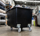 320 Litre recycled polyethylene tapered truck with castors