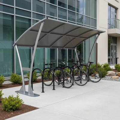 Premium Open Sided Bike Shelter Extension Bay with Galvanised Roof