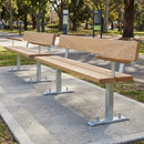 2m and 2.4m Steel Framed Hardwood Slatted Bench Seat