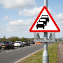 Light Steel Blue Premium Quick-Fit Sign Face for Traffic Management - Diagram 584