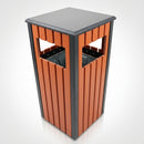 42 Litre Wood Effect Waste Bin with Four Apertures (view 2)
