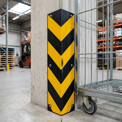 Rubber Corner Guard black and yellow high-visibility