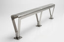 Stainless Steel Perch Bench – 2 & 3-Seater Public Seating (view 2)