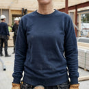Women's Crew Neck Work Sweatshirt - Navy