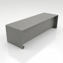 Aluminium Coping Stop End – Secret Fix 75mm — RAL 7036
