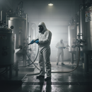 Dark Slate Gray High-Performance Disposable Coverall with 3-Piece Hood - White