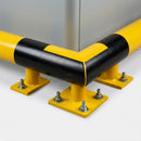 86 x 638 x 638mm corner collision protection bar, yellow/black