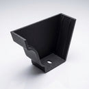 Moulded Ogee Gutter Left Hand Stop End 125 x 100mm — Textured Black