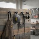 Premium Decorative Wall Mounted Hooks - Set of 3 Black Wooden Round Coat Hooks for Stylish Home Organization