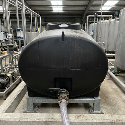 2000L Horizontal Polyethylene Sump Tank with 2" BSP Outlet