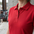 Women's Polo Shirt Cotton-Polyester Piqué - Chili Red