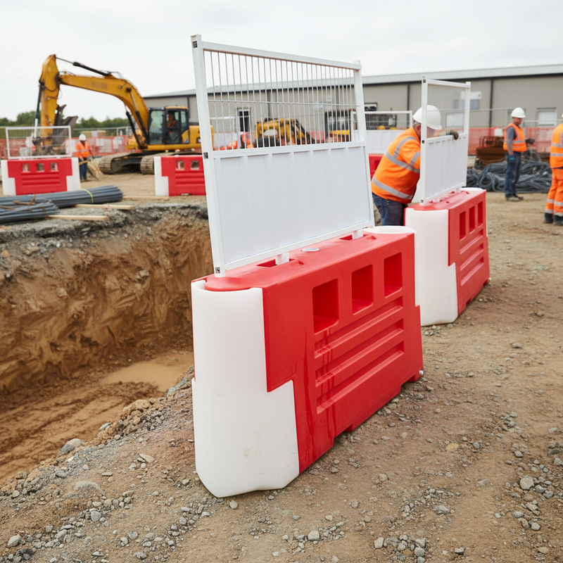 Rosy Brown Premium 50/50 Mesh & Solid Hoarding Panel for Safety