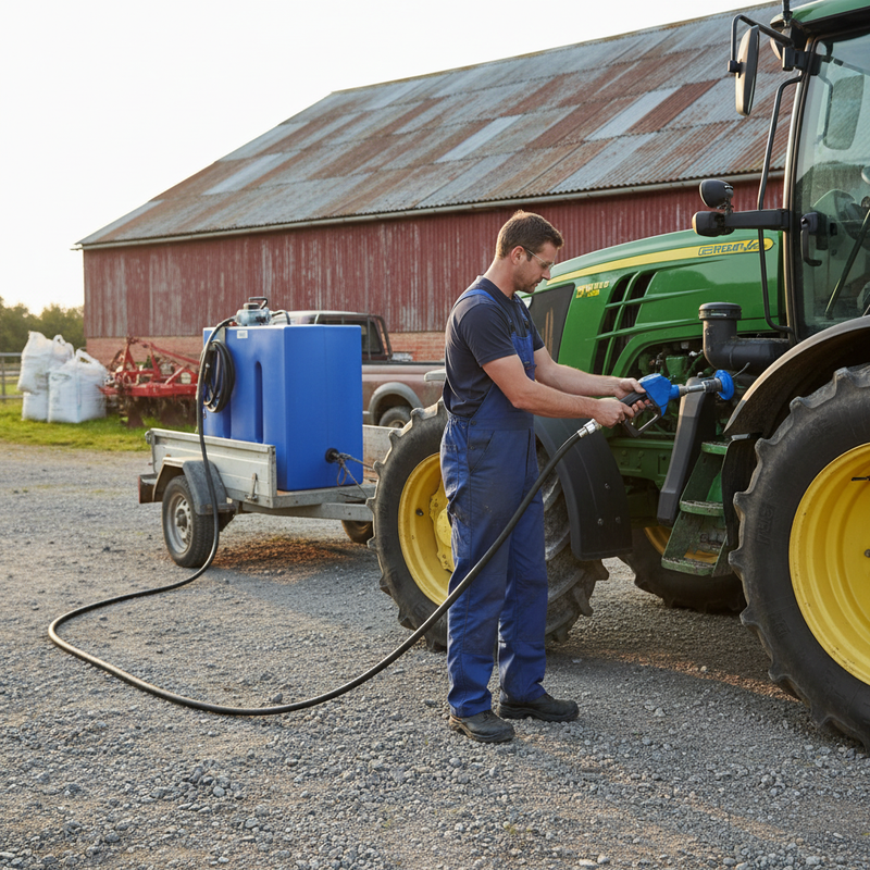 Slate Gray 650 Litre Premium Adblue Transfer Tank with Self-Priming Pump