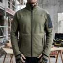Khaki Green/Black Micro Fleece Work Jacket with Zoned Insulation