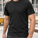 Moisture Wicking Polyester Work T-Shirt - Black (view 2)