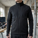 Thermal Midlayer Work Jacket with Softshell Panels - Black