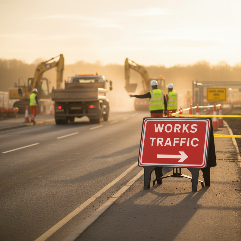 Dim Gray Premium Traffic Sign 1050x750mm for Safe Road Management
