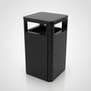 112 Litre Galvanised Steel Litter Bin with Slam Lock (view 2)