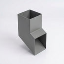 72x72mm Flush Joint Aluminium Downpipe Shoe — RAL 7037
