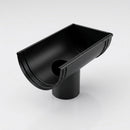 DeepFlow Aluminium Gutter Outlet 76mm Diameter 130mm — RAL 9005