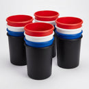 18 Litre Coloured Waste Bin - Pack of 4