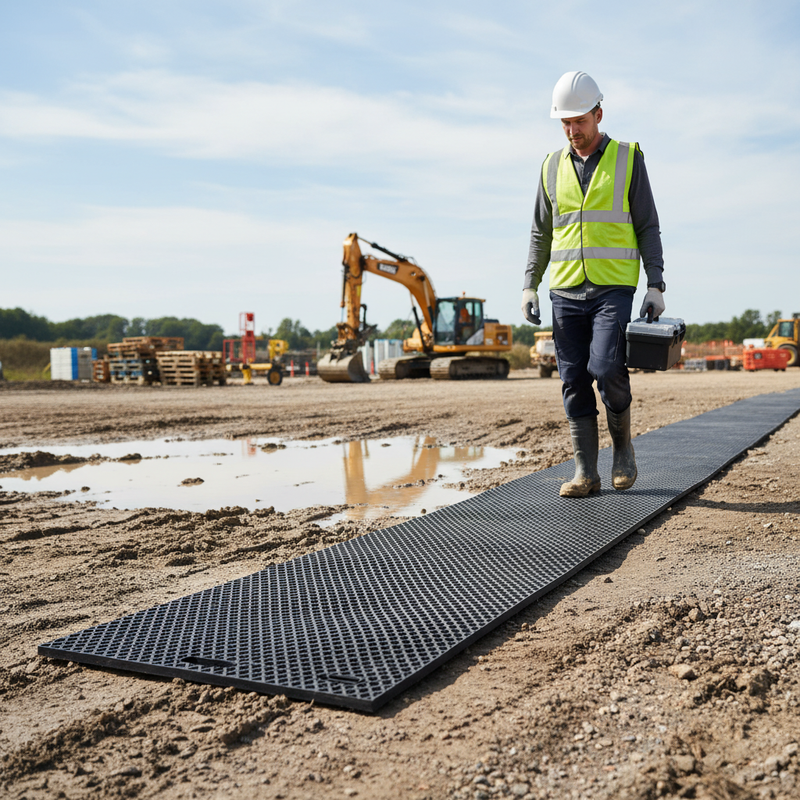 Gray Premium Single Sided Access Mat - 500mm x 3000mm x 15mm