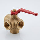 3/4" BSP Female 3-Way L-Port Ball Valve, 40 Bar (view 2)