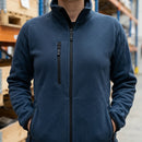 Navy Women's Low-Shedding Fleece Zip Jacket